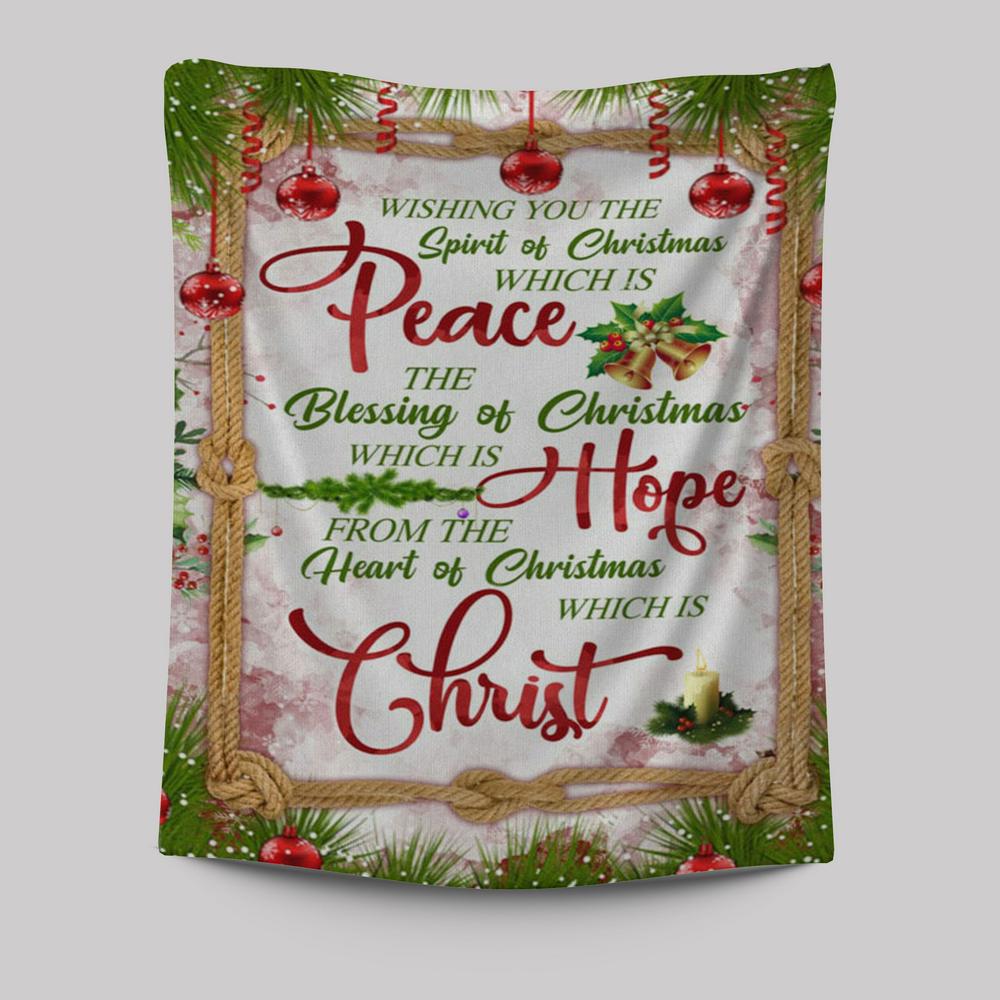 Christian Christmas Gifts Peace Hope Christ Christmas Tapestry Prints - Bible Verse Wall Decor - Scripture Wall Art
