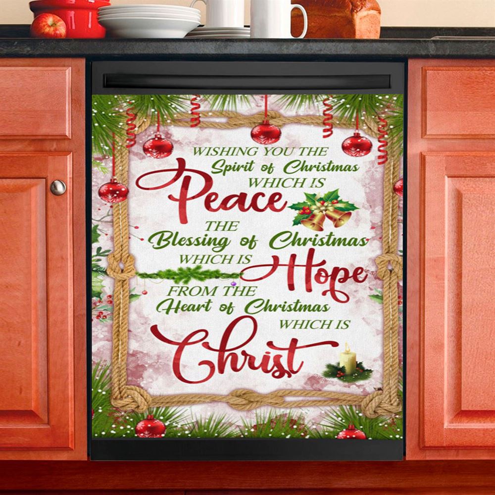 Christian Christmas Isaiah 96 For Unto Us A Child Is Born Dishwasher Cover, Bible Verse Dishwasher Magnet Cover, Scripture Kitchen Decor