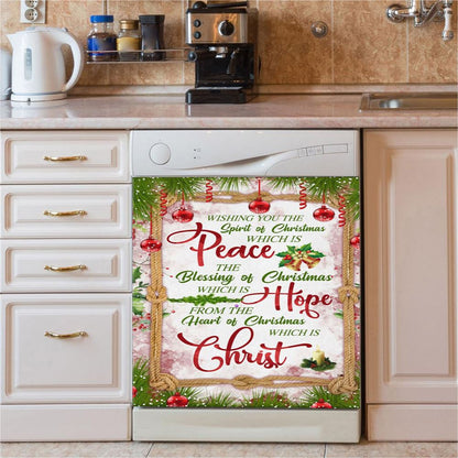 Christian Christmas Isaiah 96 For Unto Us A Child Is Born Dishwasher Cover, Bible Verse Dishwasher Magnet Cover, Scripture Kitchen Decor