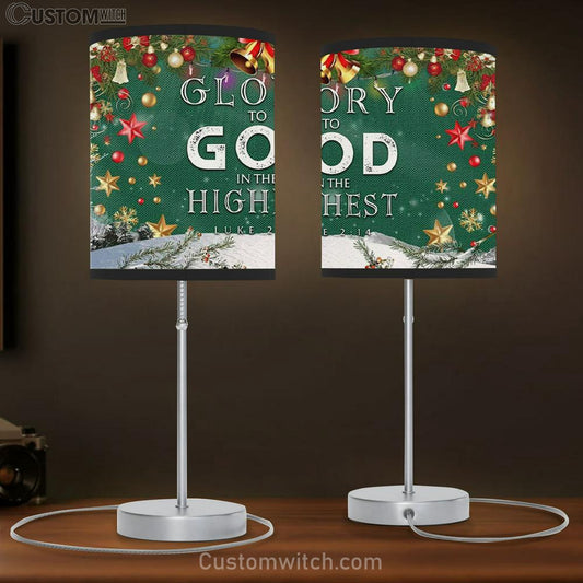 Christian Christmas Lamb Gift Glory To God In The Highest Luke 214 Table Lamb Print - Christian Bedroom Decor