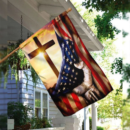 Christian Cross America US House Flags, Christian Flag, Scripture Flag, Garden Banner