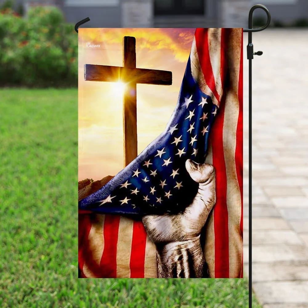 Christian Cross America US House Flags, Christian Flag, Scripture Flag, Garden Banner