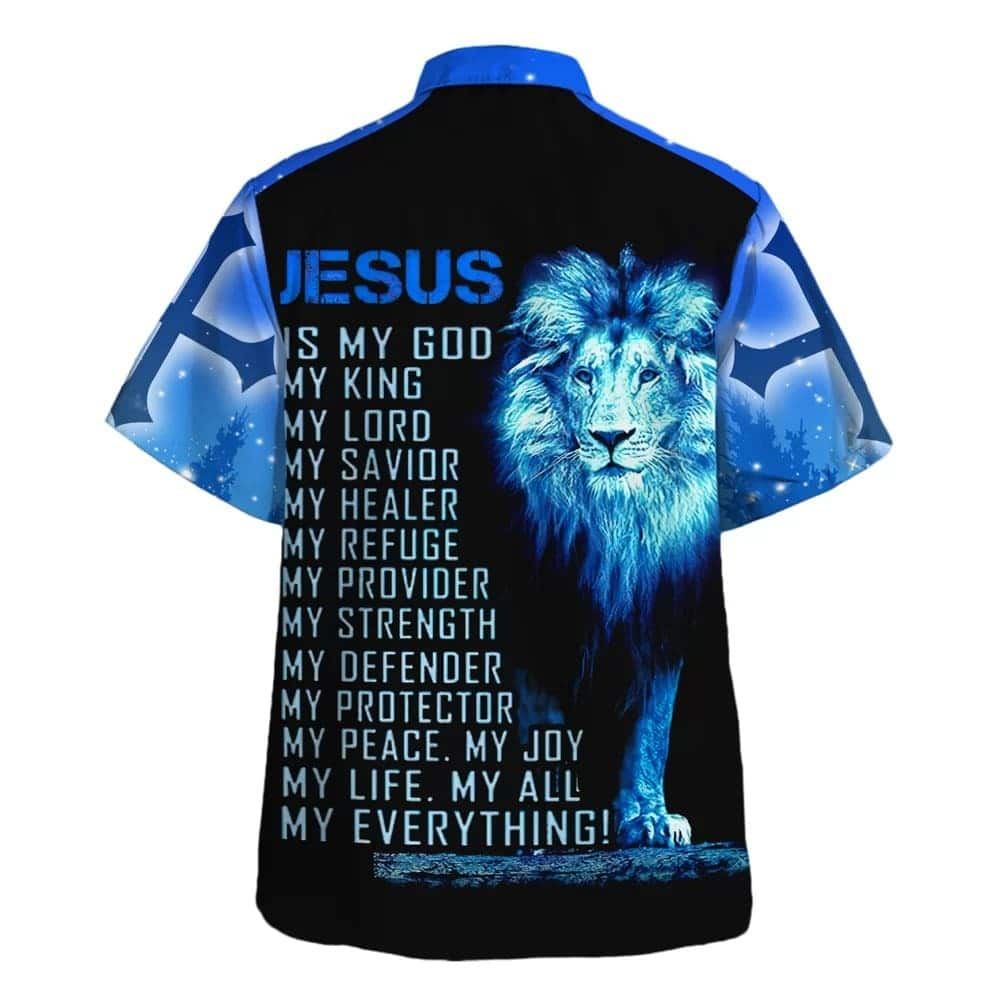 Christian Cross Blue Galaxy Christian Faith Religious Hawaiian Shirt For Men, Christian Hawaiian Shirt, Gift For Christian