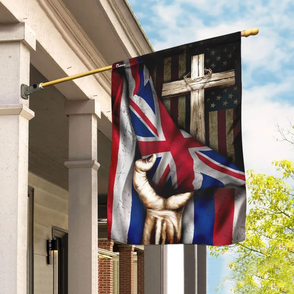 Christian Cross Hawaii Flag, Outdoor Christian House Flag, Christian Flag, Scripture Flag, Garden Banner