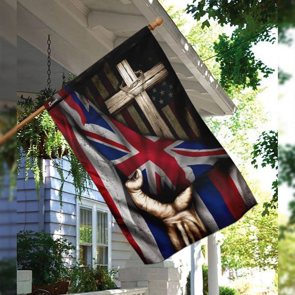 Christian Cross Hawaii Flag, Outdoor Christian House Flag, Christian Flag, Scripture Flag, Garden Banner