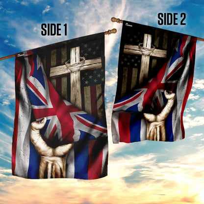 Christian Cross Hawaii Flag, Outdoor Christian House Flag, Christian Flag, Scripture Flag, Garden Banner