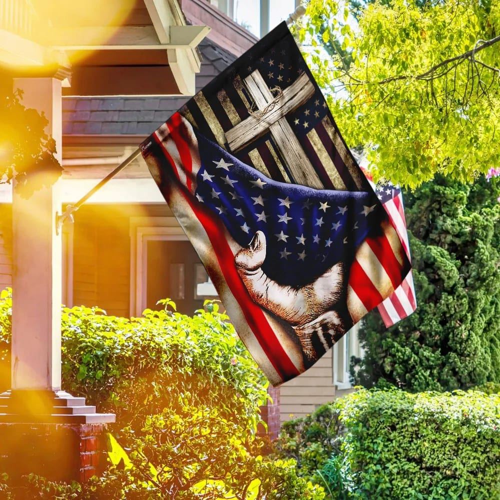 Christian Cross House Flags, Christian Flag, Scripture Flag, Garden Banner