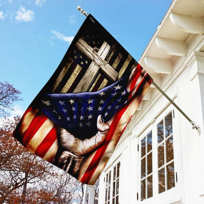 Christian Cross House Flags, Christian Flag, Scripture Flag, Garden Banner