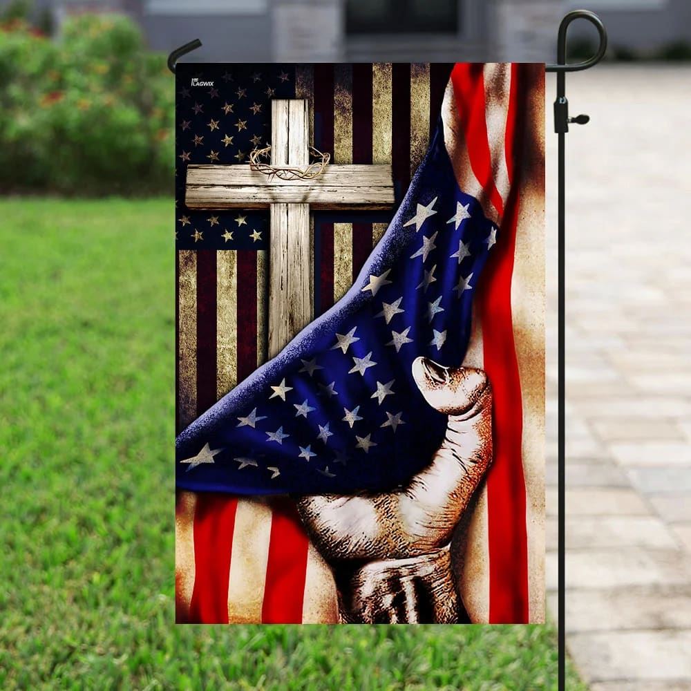 Christian Cross House Flags, Christian Flag, Scripture Flag, Garden Banner