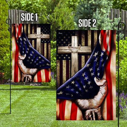 Christian Cross House Flags, Christian Flag, Scripture Flag, Garden Banner