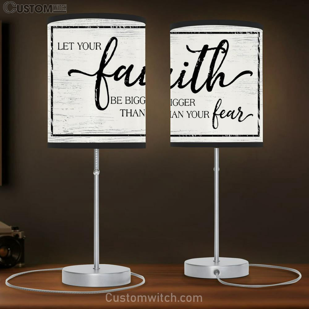 Christian Faith Lamb Gift Let Your Faith Be Bigger Than Your Fear Table Lamb Gift - Christian Bedroom Decor