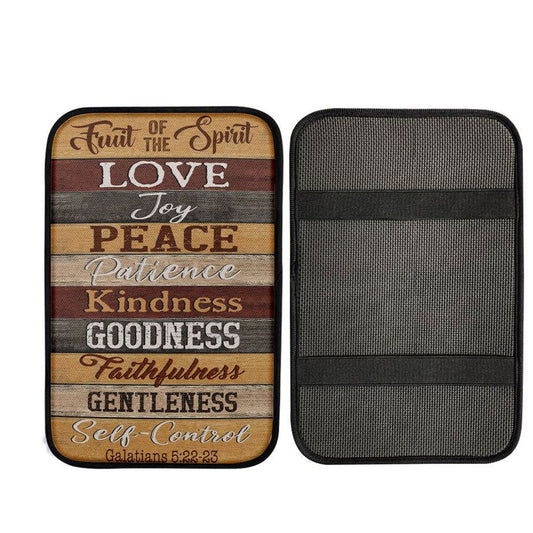 Christian Galatians 522-23 Fruit Of The Spirit Car Center Console Cover, Cross Car Interior Accessories