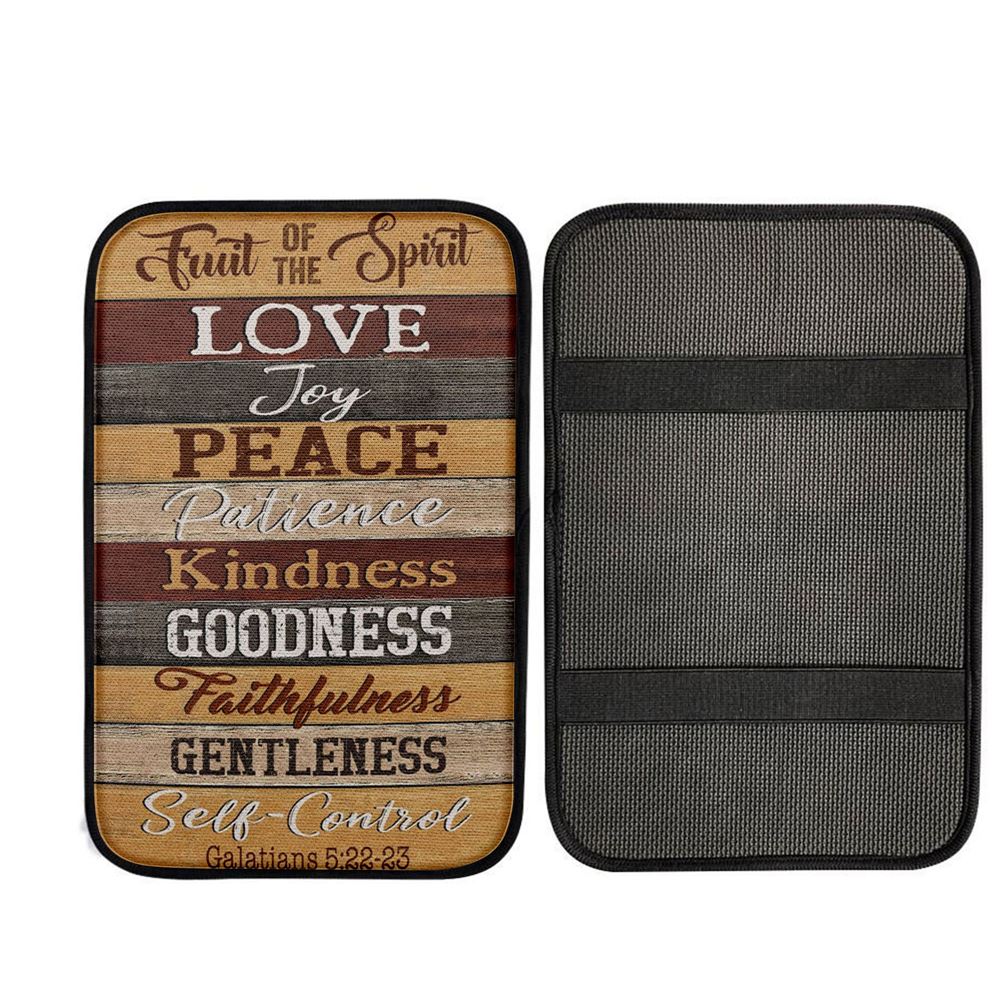 Christian Galatians 522-23 Fruit Of The Spirit Car Center Console Cover, Religious Car Armrest Accessories