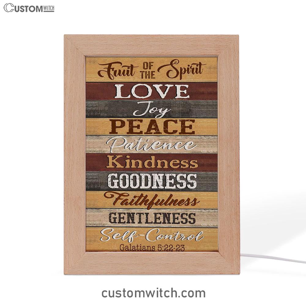 Christian Galatians 522-23 Fruit Of The Spirit Frame Lamp Prints - Bible Verse Decor - Scripture Art