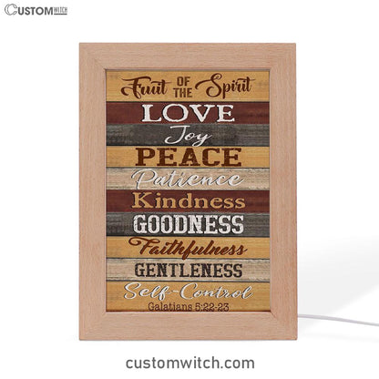 Christian Galatians 522-23 Fruit Of The Spirit Frame Lamp Prints - Bible Verse Decor - Scripture Art