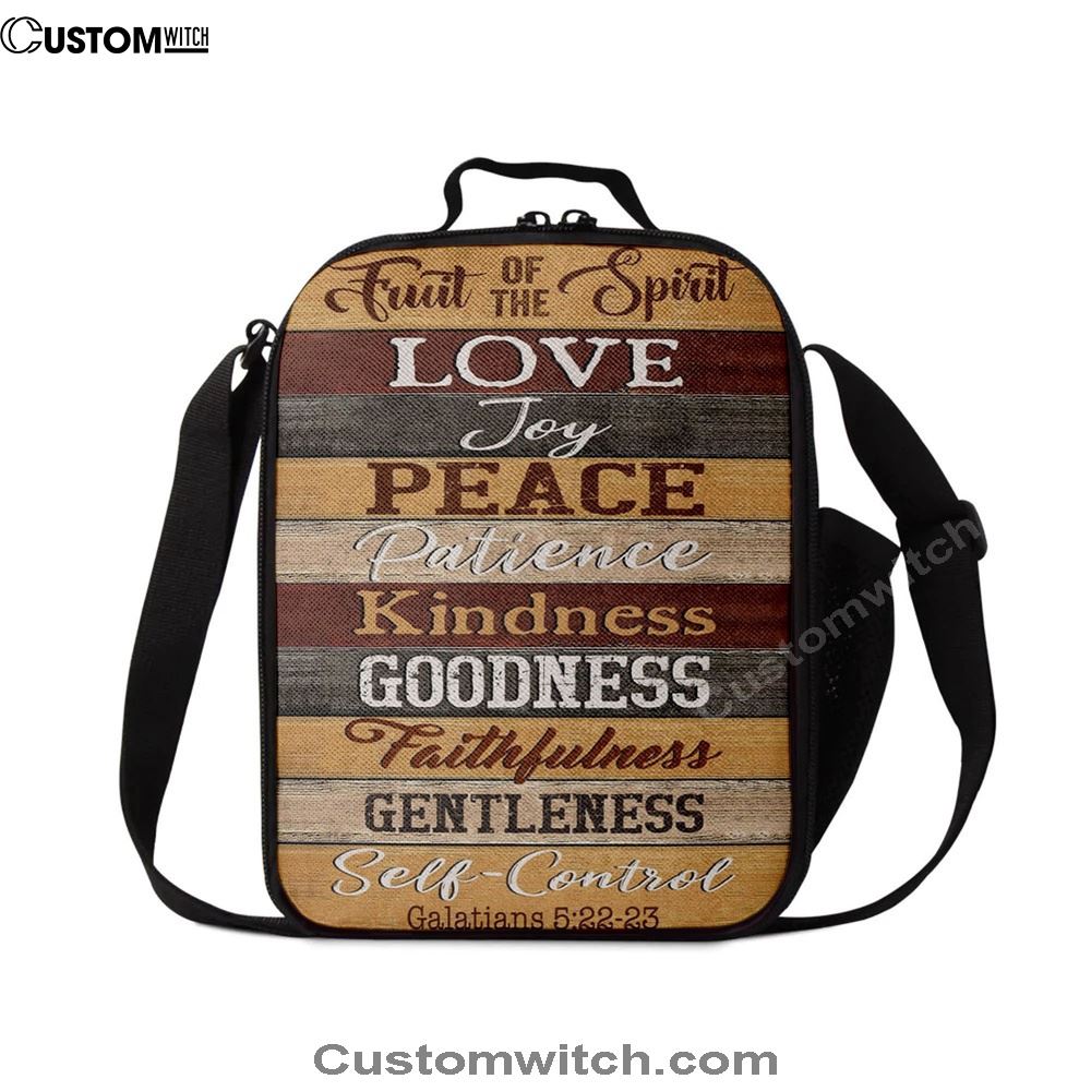 Christian Galatians 522 23 Fruit Of The Spirit Lunch Bag, Christian Lunch Bag For School, Picnic, Religious Lunch Bag
