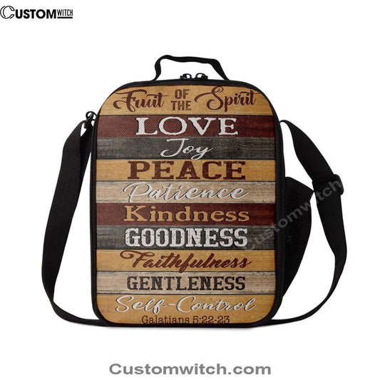 Christian Galatians 522 23 Fruit Of The Spirit Lunch Bag, Christian Lunch Bag For School, Picnic, Religious Lunch Bag