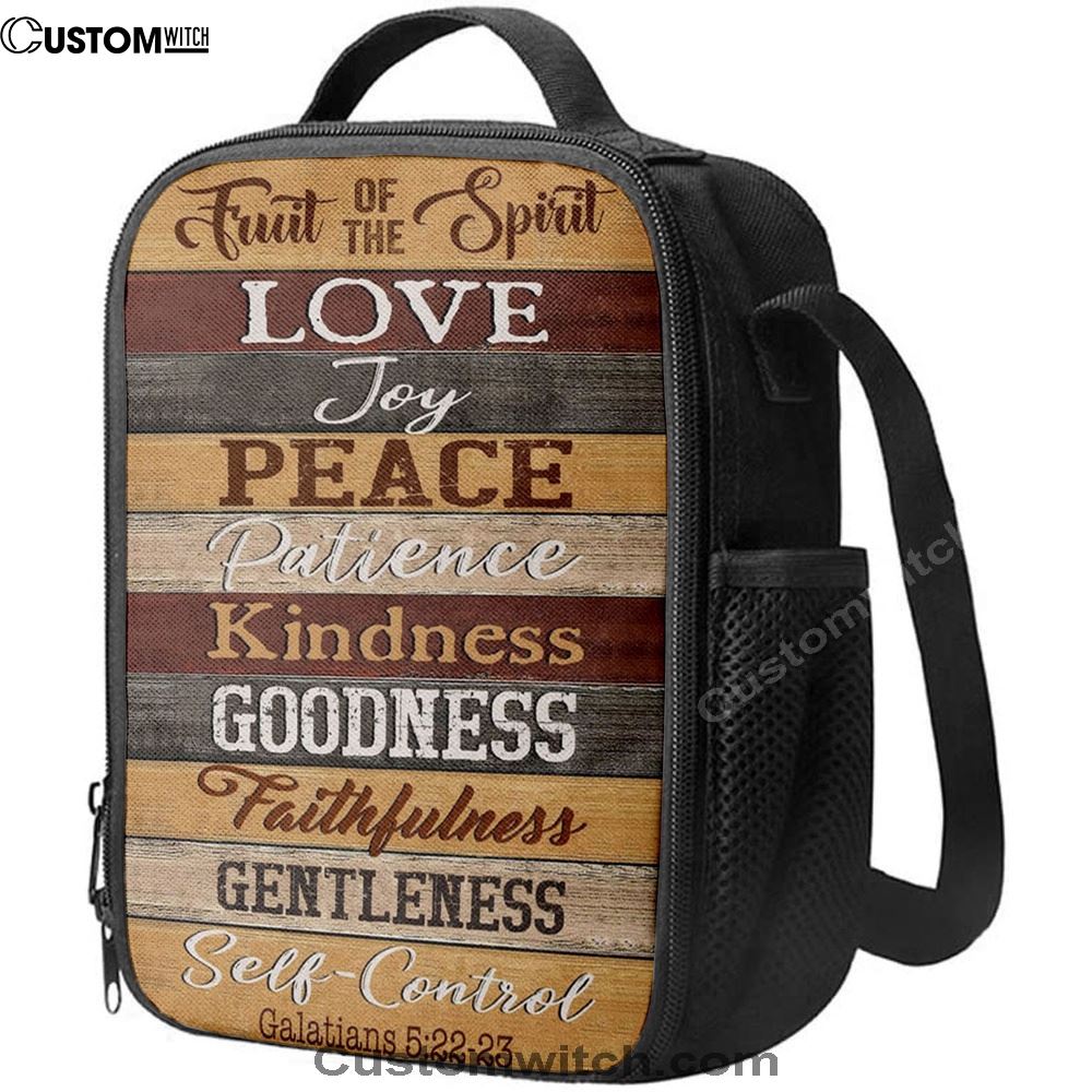 Christian Galatians 522 23 Fruit Of The Spirit Lunch Bag, Christian Lunch Bag For School, Picnic, Religious Lunch Bag