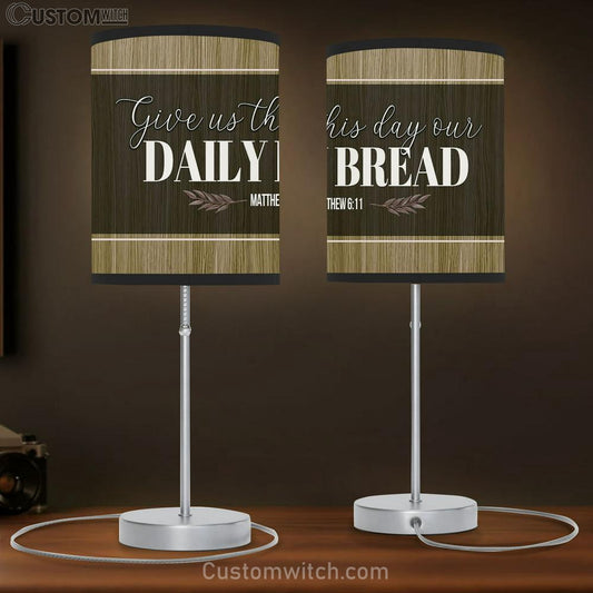 Christian Give Us This Day Our Daily Bread Table Lamb Print - Inspirational Table Lamb Art - Scripture Lamb Gift