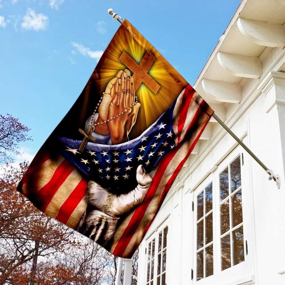 Christian Jesus American Flag, Outdoor Christian House Flag, Christian Flag, Scripture Flag, Garden Banner