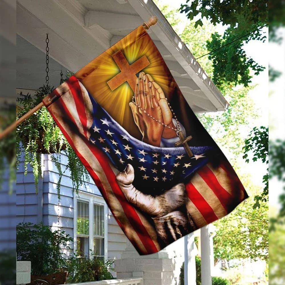 Christian Jesus American Flag, Outdoor Christian House Flag, Christian Flag, Scripture Flag, Garden Banner