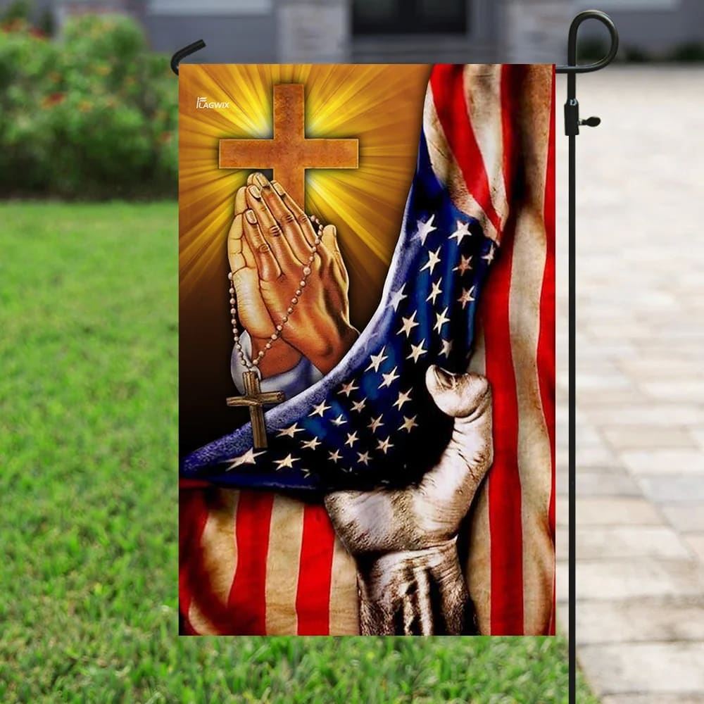 Christian Jesus American Flag, Outdoor Christian House Flag, Christian Flag, Scripture Flag, Garden Banner