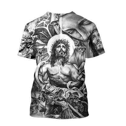Christian Jesuss All Over Print 3D T-Shirt, Gift For Christian, Jesus Shirt