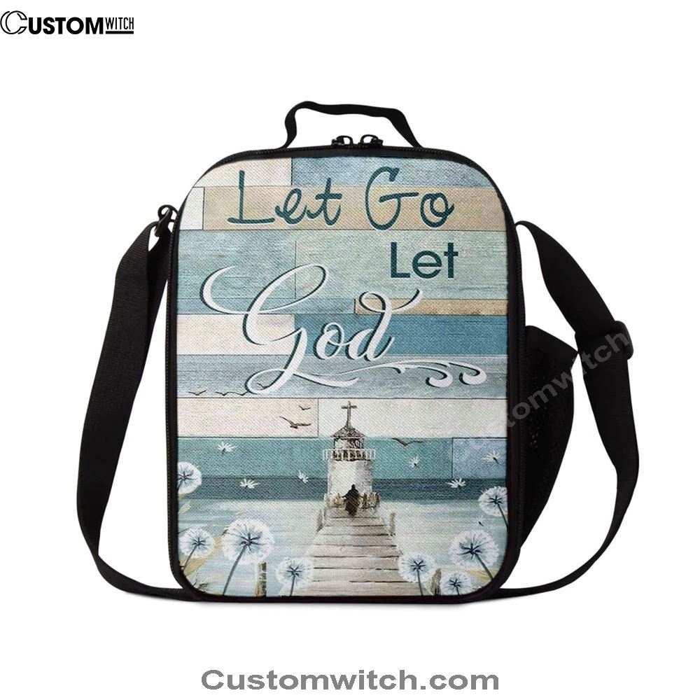 Christian Let Go Let God Lunch Bag, Christian Lunch Bag For School, Picnic, Religious Lunch Bag