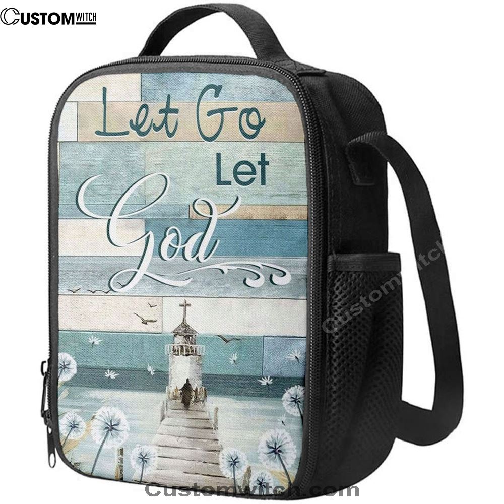 Christian Let Go Let God Lunch Bag, Christian Lunch Bag For School, Picnic, Religious Lunch Bag