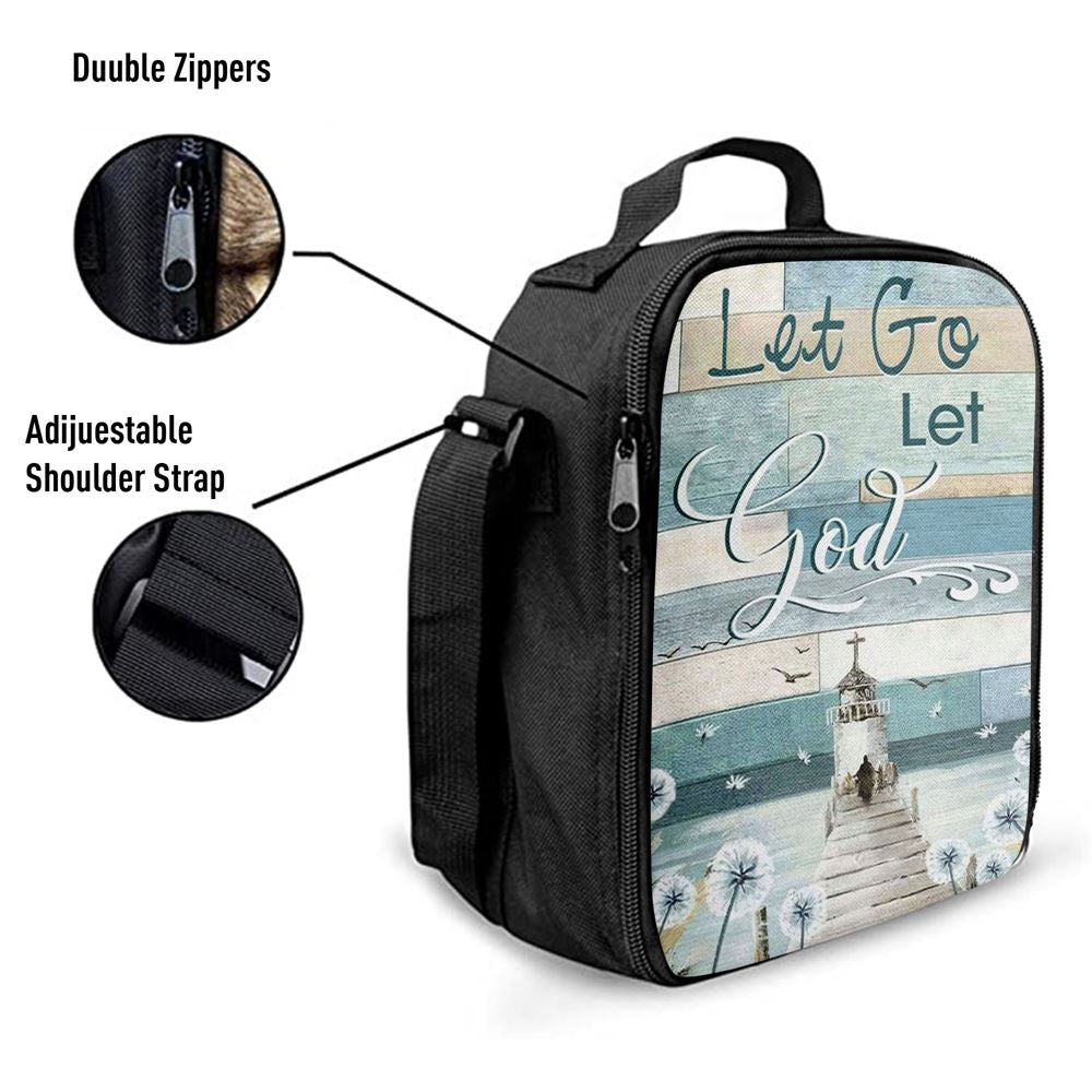 Christian Let Go Let God Lunch Bag, Christian Lunch Bag For School, Picnic, Religious Lunch Bag