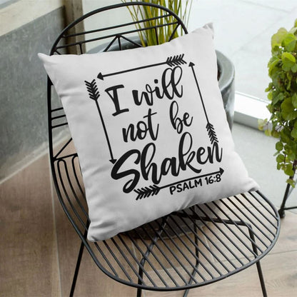Christian Pillow, Jesus Pillow, Arrow Pillow, I Will Not Be Shaken Psalm 168 Pillow, Christian Throw Pillow, Inspirational Gifts, Best Pillow