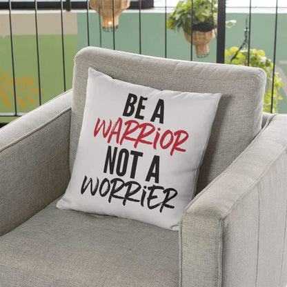 Christian Pillow, Jesus Pillow, Be A Warrior Not A Worrier Pillow, Christian Throw Pillow, Inspirational Gifts, Best Pillow
