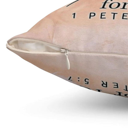 Christian Pillow, Jesus Pillow, Cast All Your Anxiety On Him 1 Peter 57 Pillow, Christian Throw Pillow, Inspirational Gifts, Best Pillow