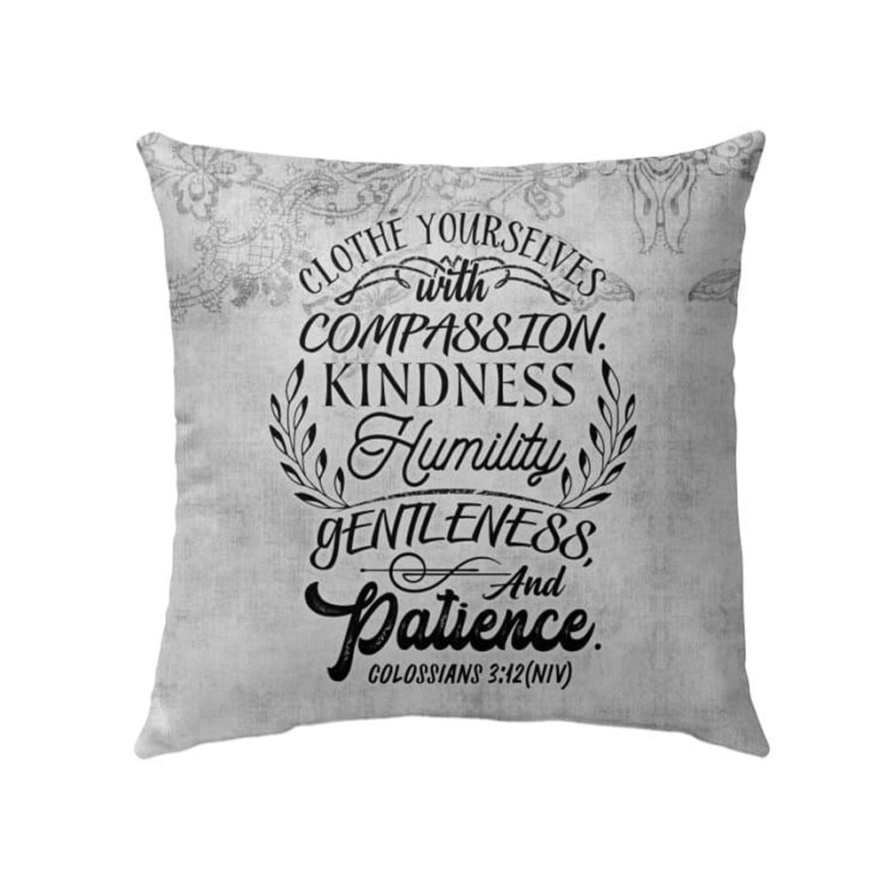 Christian Pillow, Jesus Pillow, Clothe Yourselves Colossians 312 Pillow, Christian Throw Pillow, Inspirational Gifts, Best Pillow