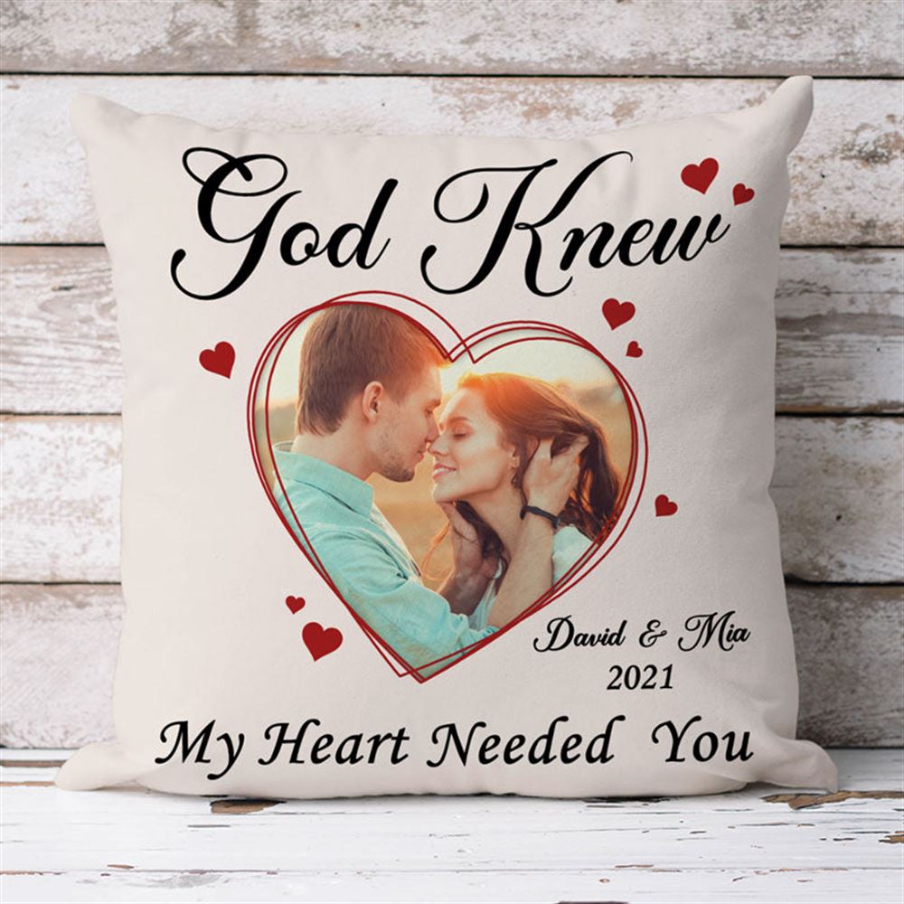 Christian Pillow, Jesus Pillow, Couple Pillow, God Knew My Heart Need You Pillow, Christian Throw Pillow, Inspirational Gifts, Best Pillow
