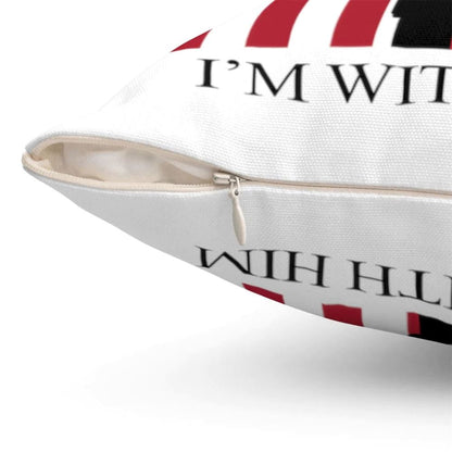 Christian Pillow, Jesus Pillow, Cross, American Flag Pillow, I Am With Him Pillow, Christian Throw Pillow, Inspirational Gifts, Best Pillow
