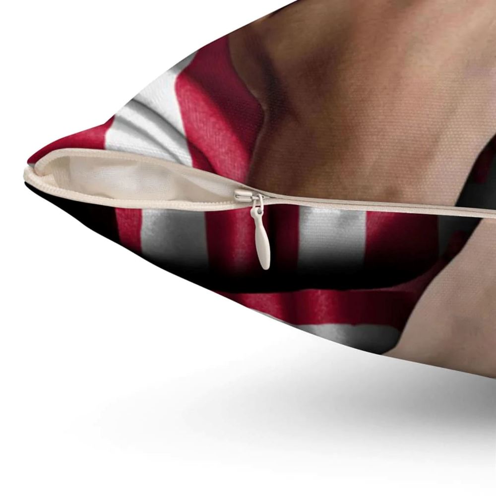 Christian Pillow, Jesus Pillow, Cross Christ American Flag Hand Christian Pillow, Christian Throw Pillow, Inspirational Gifts, Best Pillow