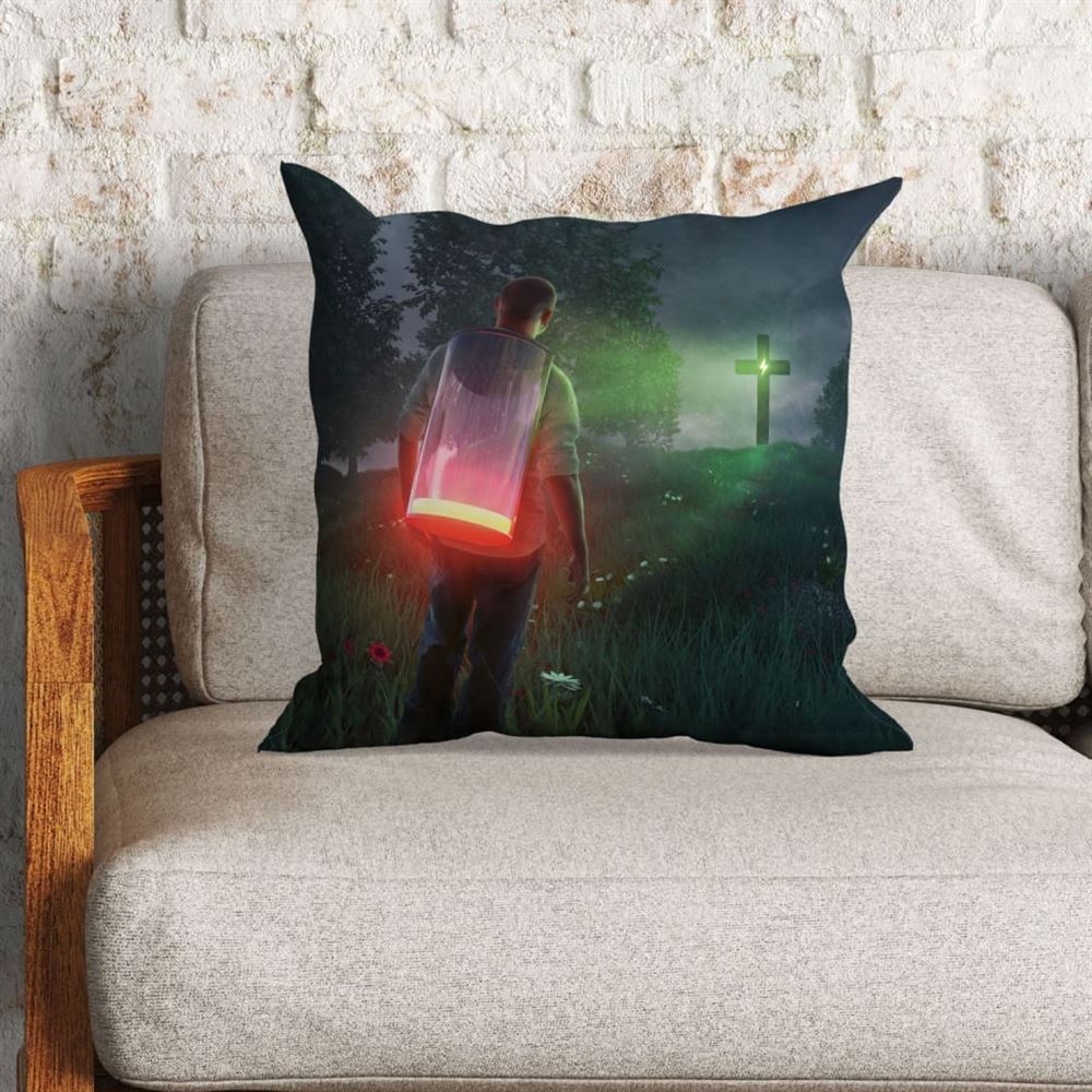 Christian Pillow, Jesus Pillow, Cross Light, God Is The Plug Pillow, Christian Pillow, Christian Throw Pillow, Inspirational Gifts, Best Pillow