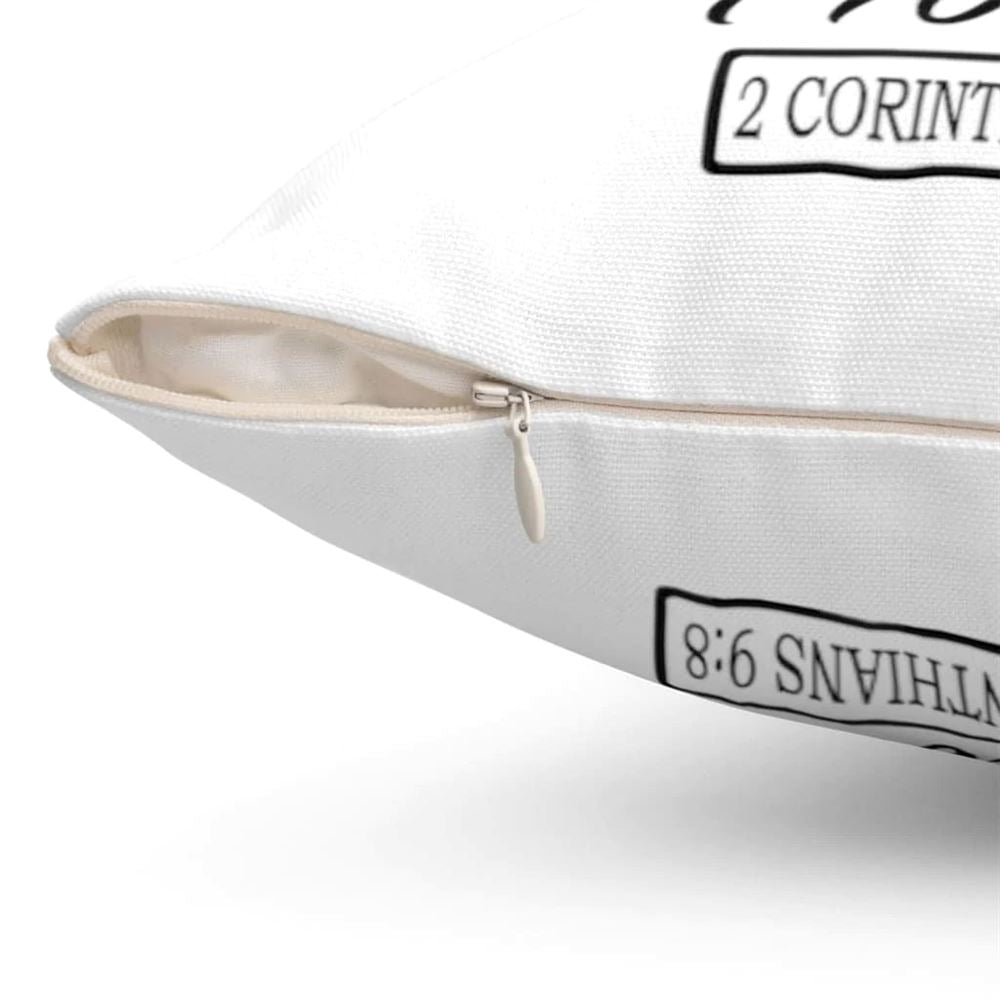 Christian Pillow, Jesus Pillow, Cross Pillow, Grace Provides 2 Corinthians 98 Throw Pillow, Christian Throw Pillow, Inspirational Gifts, Best Pillow