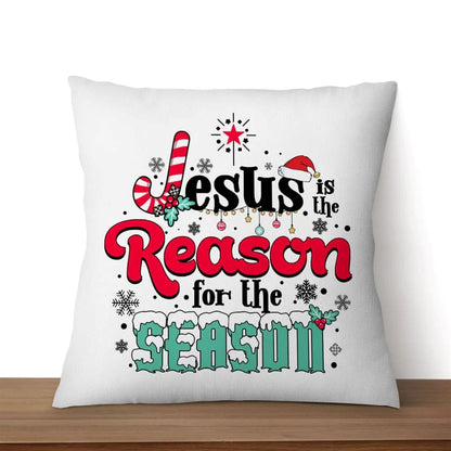 Christian Pillow, Jesus Pillow, Cross Pillow, Jesus Is The Reason For The Season Pillow, Christian Throw Pillow, Inspirational Gifts, Best Pillow