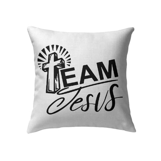 Christian Pillow, Jesus Pillow, Cross Pillow, Team Jesus Pillow, Christian Throw Pillow, Inspirational Gifts, Best Pillow