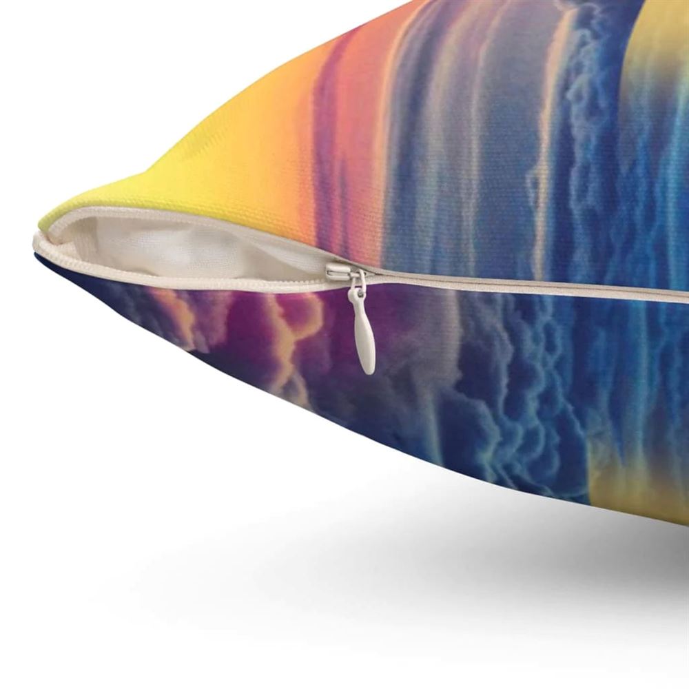 Christian Pillow, Jesus Pillow, Cross Symbol, Rainbow Sky Pillow, Love Wins Christian Pillow, Christian Throw Pillow, Inspirational Gifts, Best Pillow