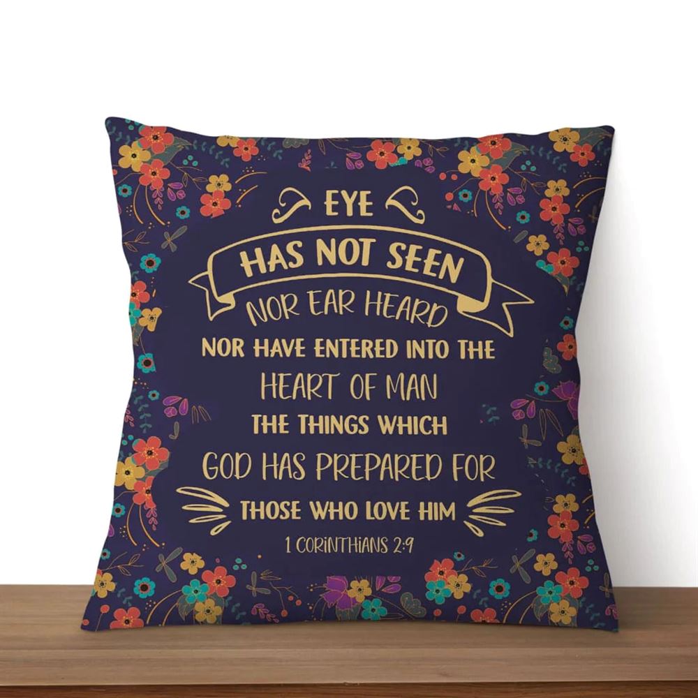 Christian Pillow, Jesus Pillow, Eye Has Not Seen Nor Ear Heard 1 Corinthians 29 Nkjv Pillow, Christian Throw Pillow, Inspirational Gifts, Best Pillow