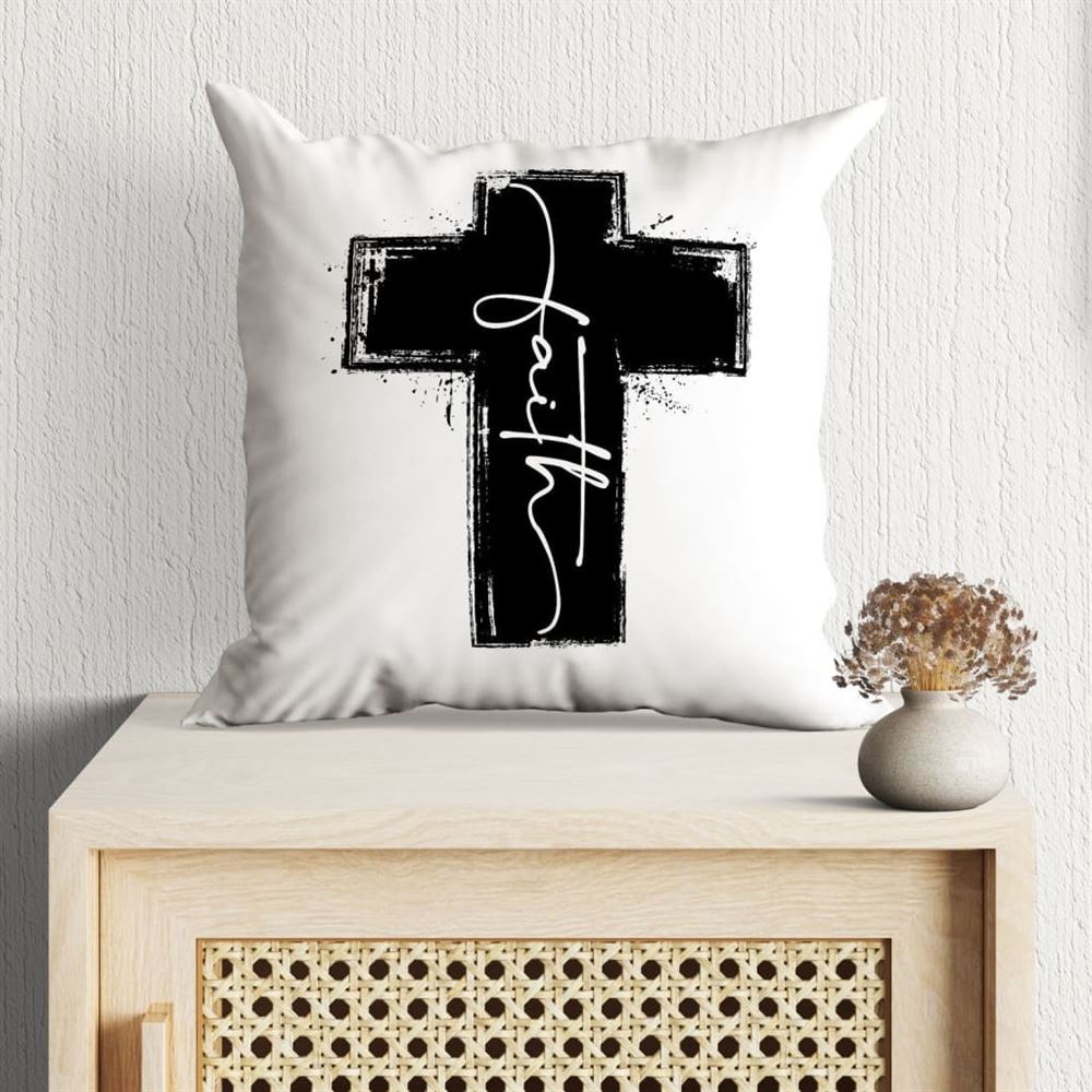 Christian Pillow, Jesus Pillow, Faith Cross Pillow, Christian Throw Pillow, Inspirational Gifts, Best Pillow