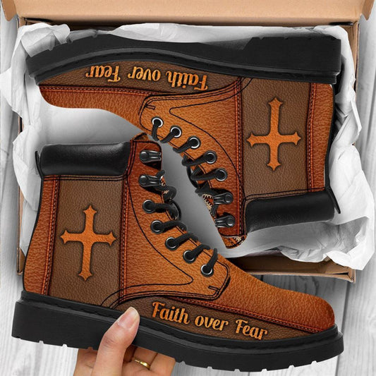 Christian Print Boots, Jesus Christ Shoes, Christian Lifestyle Boots, Bible Verse Boots, Christian Apparel Boots