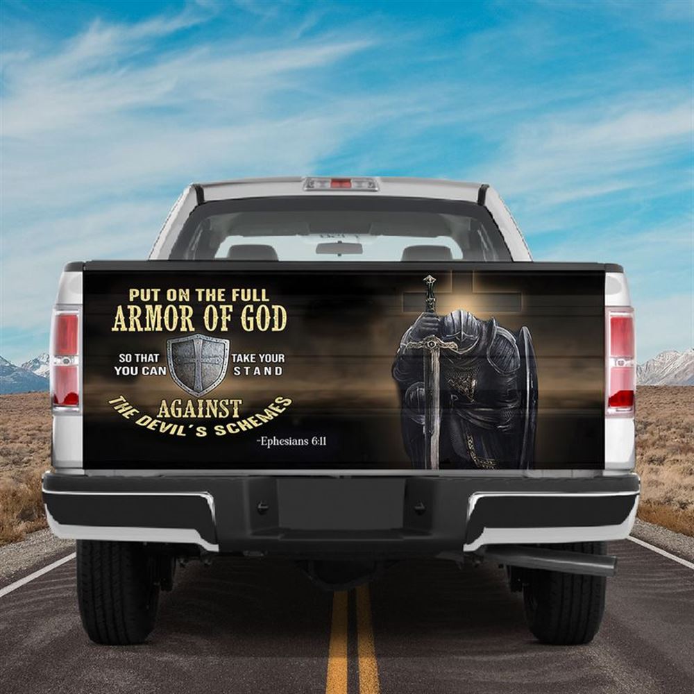 Christian Tailgate Wrap, Christ Warrior Tailgate Wrap Armor Of God Christian Car Decoration Tailgate Wrap, Christian Car Decor, Religious Gift
