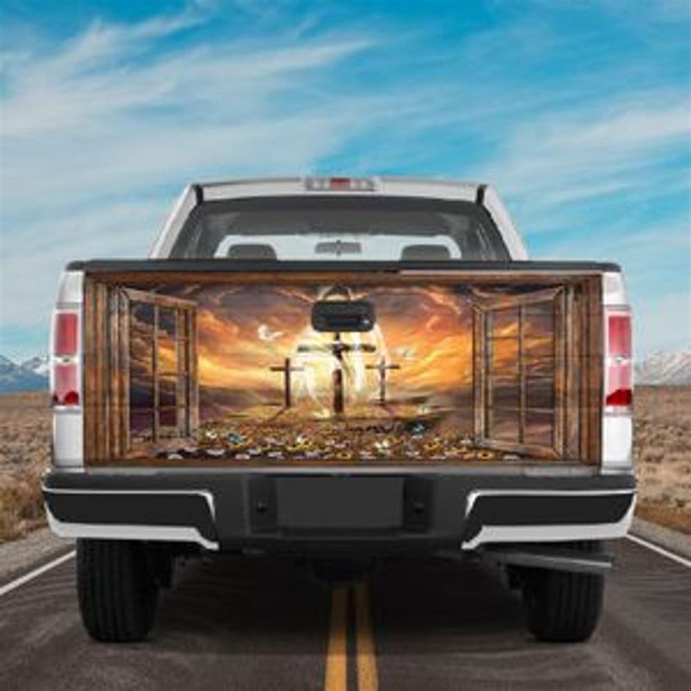 Christian Tailgate Wrap, Christian Cross Window Tailgate Wrap Decal Jesus Lovers Gift Idea Truck Decoration Tailgate Wrap, Christian Car Decor
