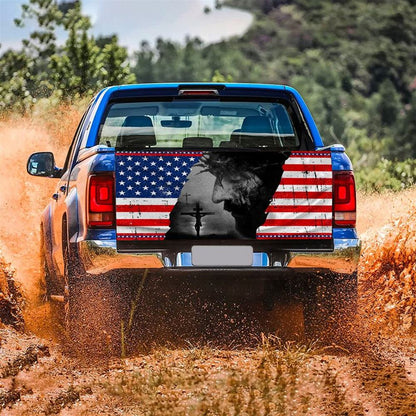 Christian Tailgate Wrap, Jesus Christ Tailgate Wrap American Flag Tailgate Wrap Christ America Tailgate Wrap Christian Gift Tailgate Wrap