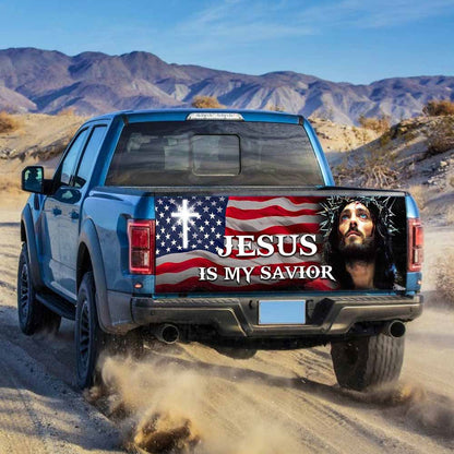 Christian Tailgate Wrap, Jesus Is My Savior Truck Tailgate Decal Sticker Wrap, Christian Car Decor