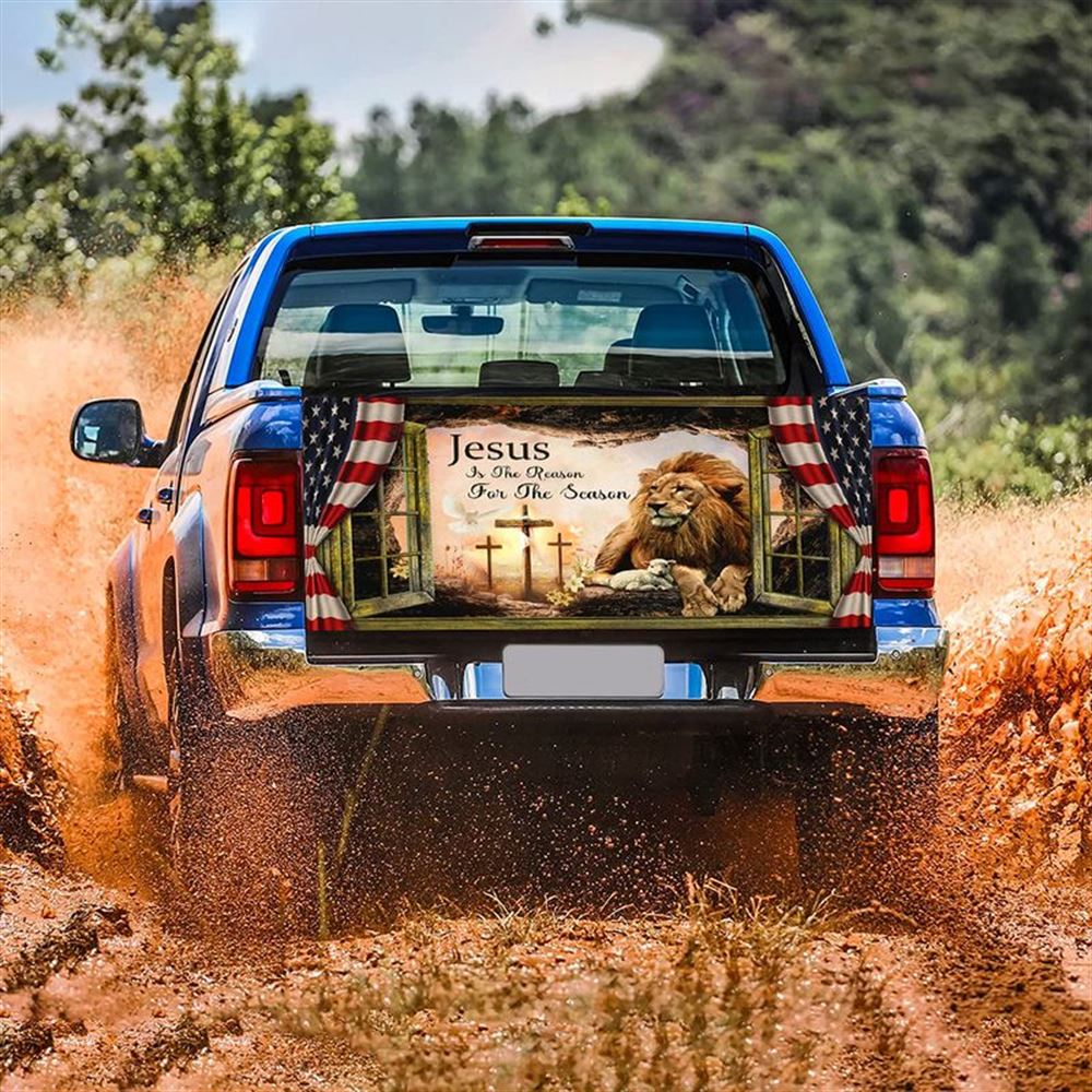 Christian Tailgate Wrap, Jesus Is The Reason For The Season Tailgate Wrap American Christ Tailgate Cover Christian Gift Tailgate Wrap, Religious Gift